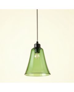 Ridge Dale Pendant Light Suspended From One Plain Cable - Green (synthetic illustration; no displayed measurements)
