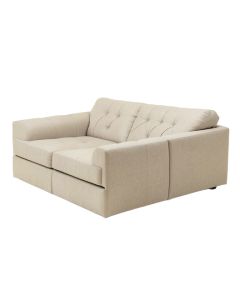 Twin 64 '' Wide Linen Tufted Back Convertible Sofa