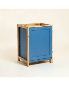 Field Bend Freestanding Pull-Out Hamper Cabinet - Blue (synthetic illustration; no displayed measurements)