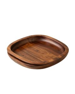 Tiefort Solid Wood Nesting 2 Piece Tray Set