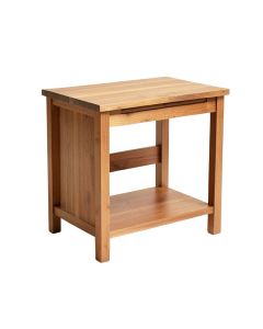 Allie Microwave Kitchen Cart With Butcher Block Top