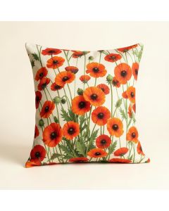 Poppies Outdoor Square Pillow Cover & Insert (synthetic illustration; no displayed measurements)