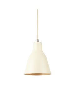 Elm Dell Pendant Light Suspended From One Plain Cable - Cream