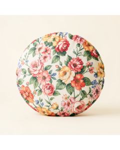 Montrose Floral Round Throw Pillow (synthetic illustration; no displayed measurements)