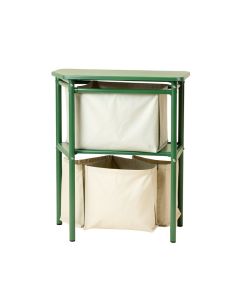 Sage Bluff Laundry Sorting Station With Plain Removable Bags - Green