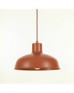 Aspen Crest Pendant Light Suspended From One Plain Cable - Terracotta (synthetic illustration; no displayed measurements)