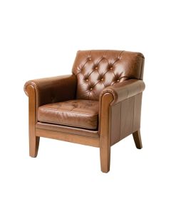 Berbor 43 '' Wide Tufted Leather Match Armchair (synthetic illustration; no displayed measurements)