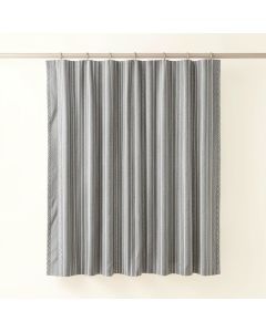River Dale Shower Curtain Hanging Flat From A Plain Rod - Gray (synthetic illustration; no displayed measurements)