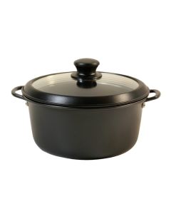 Amercook 11.02 Fl.Oz Aluminum Round Low Casserole Pan With Lid