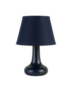 Slate Brook Table Lamp With A Plain Fabric Shade - Navy