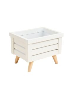 Spruce Brook Empty Raised Planter - White