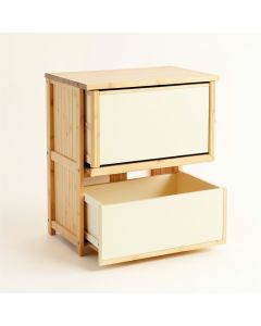 Reed Bend Freestanding Pull-Out Hamper Cabinet - Cream (synthetic illustration; no displayed measurements)