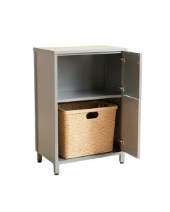 Cedar Dell Freestanding Pull-Out Hamper Cabinet - Gray (synthetic illustration; no displayed measurements)