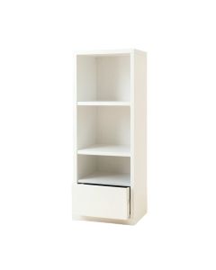 Aspen Dell Narrow Cubby Tower - White (synthetic illustration; no displayed measurements)