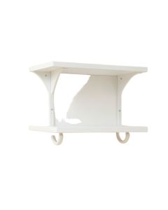 Brook Bluff Wall-Mounted Entryway Organizer Shelf - White