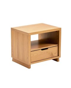 Longe Solid Wood End Table With Storage (synthetic illustration; no displayed measurements)