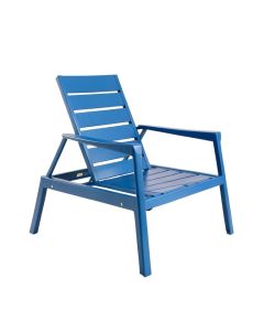 Linden Bend Outdoor Lounge Chair - Blue (synthetic illustration; no displayed measurements)