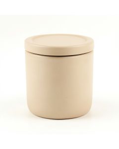 Oak Arc Storage Canister With Lid - Beige (synthetic illustration; no displayed measurements)