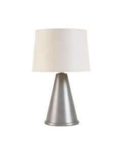 Cedar Branch Table Lamp With A Plain Fabric Shade - Gray