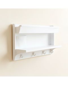 Reed Canyon Wall-Mounted Entryway Organizer Shelf - White (synthetic illustration; no displayed measurements)