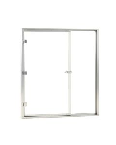 52 '' - 56 '' W X 78 '' H Single Sliding Frameless Tub Door (synthetic illustration; no displayed measurements)