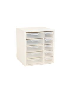Slate Bend Small-Parts Storage Drawer Cabinet - White