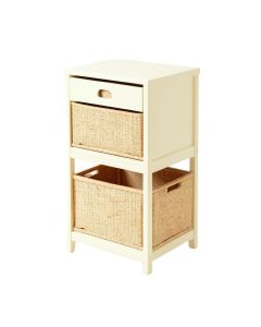 Elm Branch Freestanding Pull-Out Hamper Cabinet - Ivory (synthetic illustration; no displayed measurements)