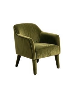 Magreb Velvet Upholstered Parsons Chair In Olive (synthetic illustration; no displayed measurements)