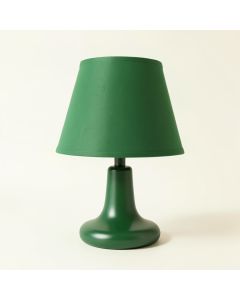 Cliff Crossing Table Lamp With A Plain Fabric Shade - Green (synthetic illustration; no displayed measurements)