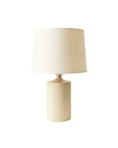 Glen Brook Table Lamp With A Plain Fabric Shade - Ivory