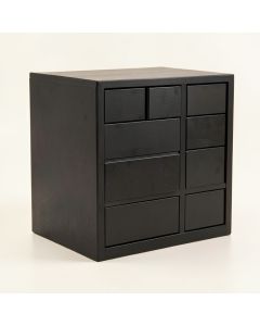 Dune Brook Small-Parts Storage Drawer Cabinet - Black (synthetic illustration; no displayed measurements)
