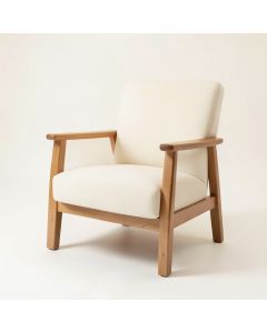 Vale Dell Upholstered Armchair - Cream (synthetic illustration; no displayed measurements)