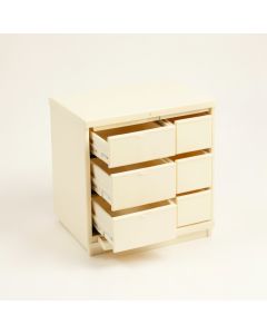Linden Edge Small-Parts Storage Drawer Cabinet - Ivory (synthetic illustration; no displayed measurements)