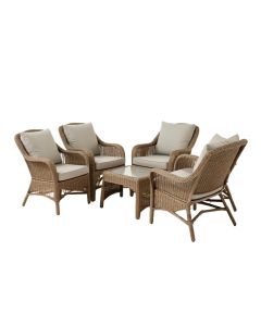 Beaudin 4 Piece Rattan Multiple Chairs Seating Group With Cushions