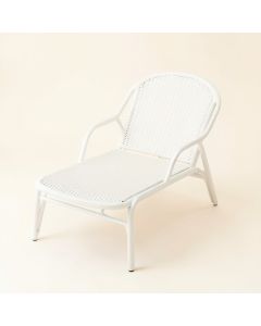 Cedar Bluff Outdoor Lounge Chair - White (synthetic illustration; no displayed measurements)