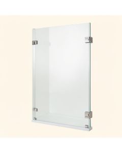 Rialto 34 '' W X 58 '' H Hinged Frameless Tub Door (synthetic illustration; no displayed measurements)