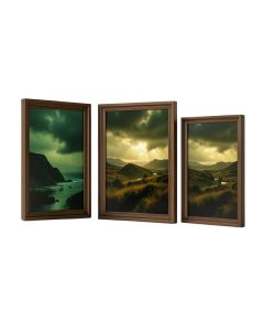 Storm In Evening Light - 3 Piece Picture Frame Photograph Print Set On Acrylic