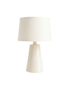 Holly Brook Table Lamp With A Plain Fabric Shade - White