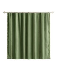 Lake Falls Shower Curtain Hanging Flat From A Plain Rod - Green