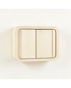 Oak Dell Wall-Mounted Entry Cabinet - Ivory (synthetic illustration; no displayed measurements)
