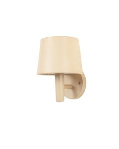 Olive Arc Wall Sconce Mounted On A Plain Wall - Beige (synthetic illustration; no displayed measurements)