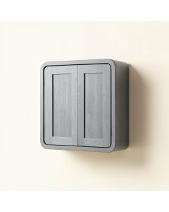 Juniper Bend Wall-Mounted Entry Cabinet - Gray (synthetic illustration; no displayed measurements)