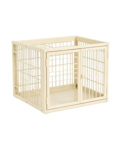 Maple Brook Empty Furniture-Style Pet Crate - Ivory