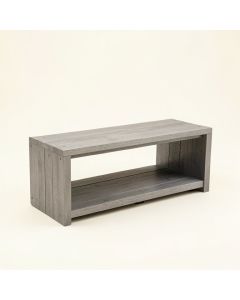 Dune Branch Narrow Outdoor Storage Bench - Gray (synthetic illustration; no displayed measurements)