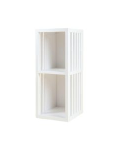 Flint Dale Narrow Cubby Tower - White (synthetic illustration; no displayed measurements)