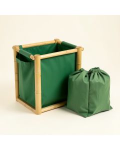 Stone Bluff Laundry Sorting Station With Plain Removable Bags - Green (synthetic illustration; no displayed measurements)