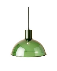 Stone Bluff Pendant Light Suspended From One Plain Cable - Green