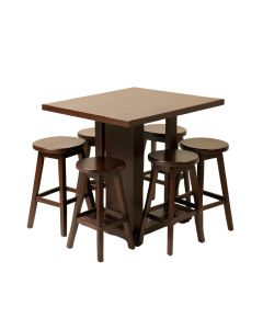 Wilsad 5 Pieces Dining Room Bar Table Set With 4 Bar Stools