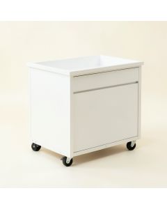 Slate Crossing Empty Rolling Workshop Cart - White (synthetic illustration; no displayed measurements)