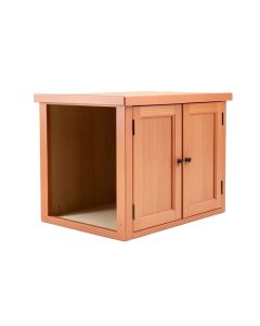 Aspen Crest Empty Furniture-Style Litter Enclosure - Terracotta (synthetic illustration; no displayed measurements)